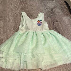 Old Navy Mint Green Kids Dress with Cupcake Patch